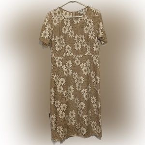 Molly Bracken Women’s Daisy Lace Mid Length Bows Dressy Wedding Attend Dress XL‎